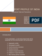 Import-Export Profile of India