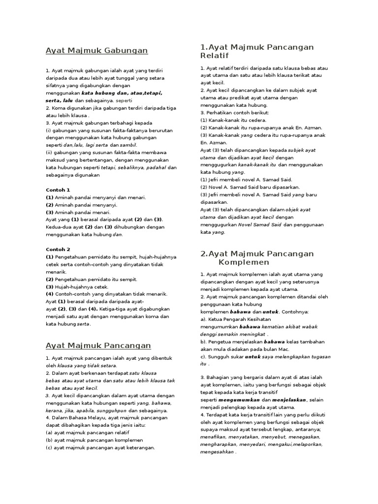 Ayat Majmuk Gabungan