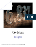 C++ Tutorial: Rob Jagnow