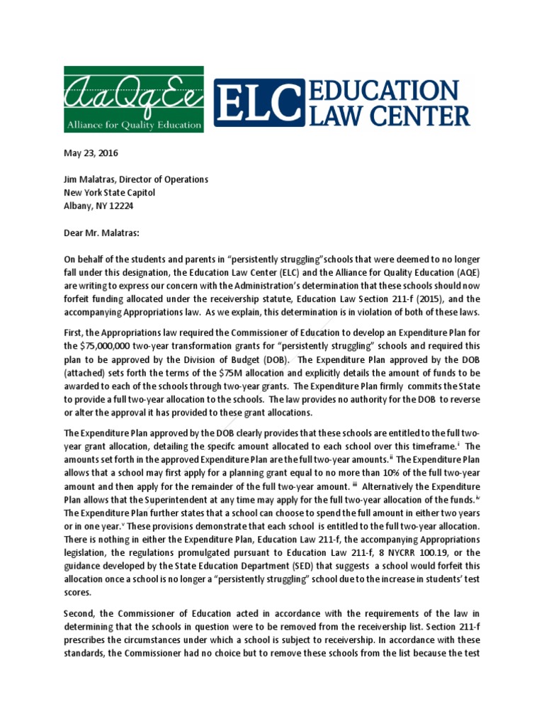 Receivership Funding Letter Government Information Social Institutions