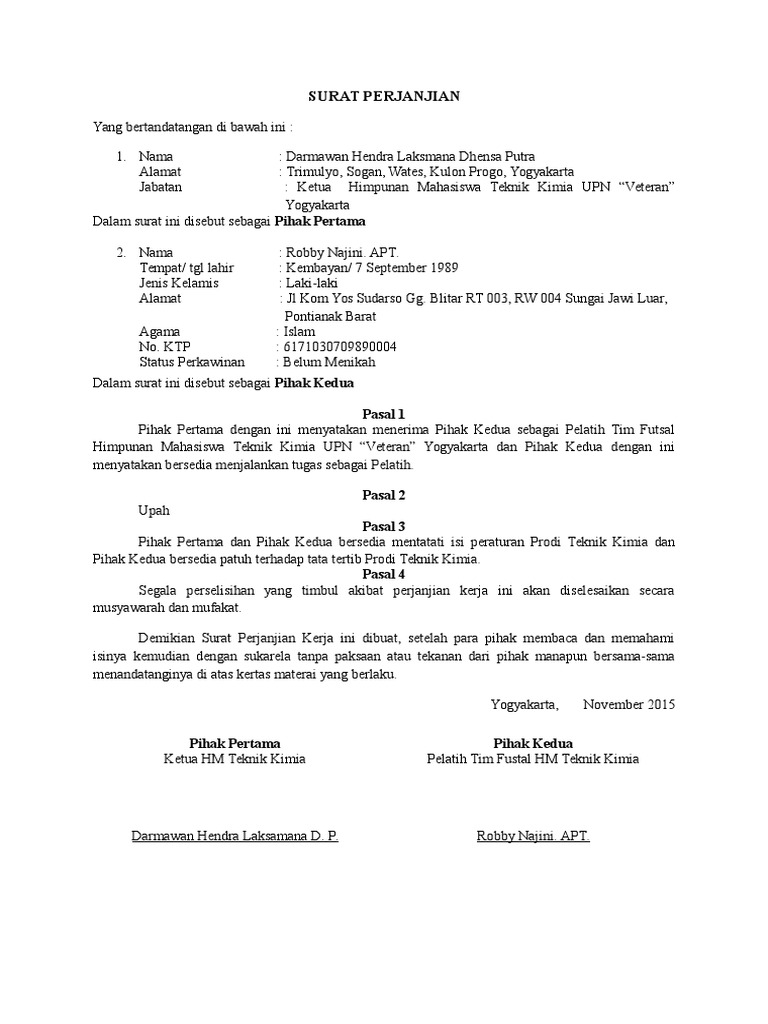 Contoh Surat Mencari Pelatih