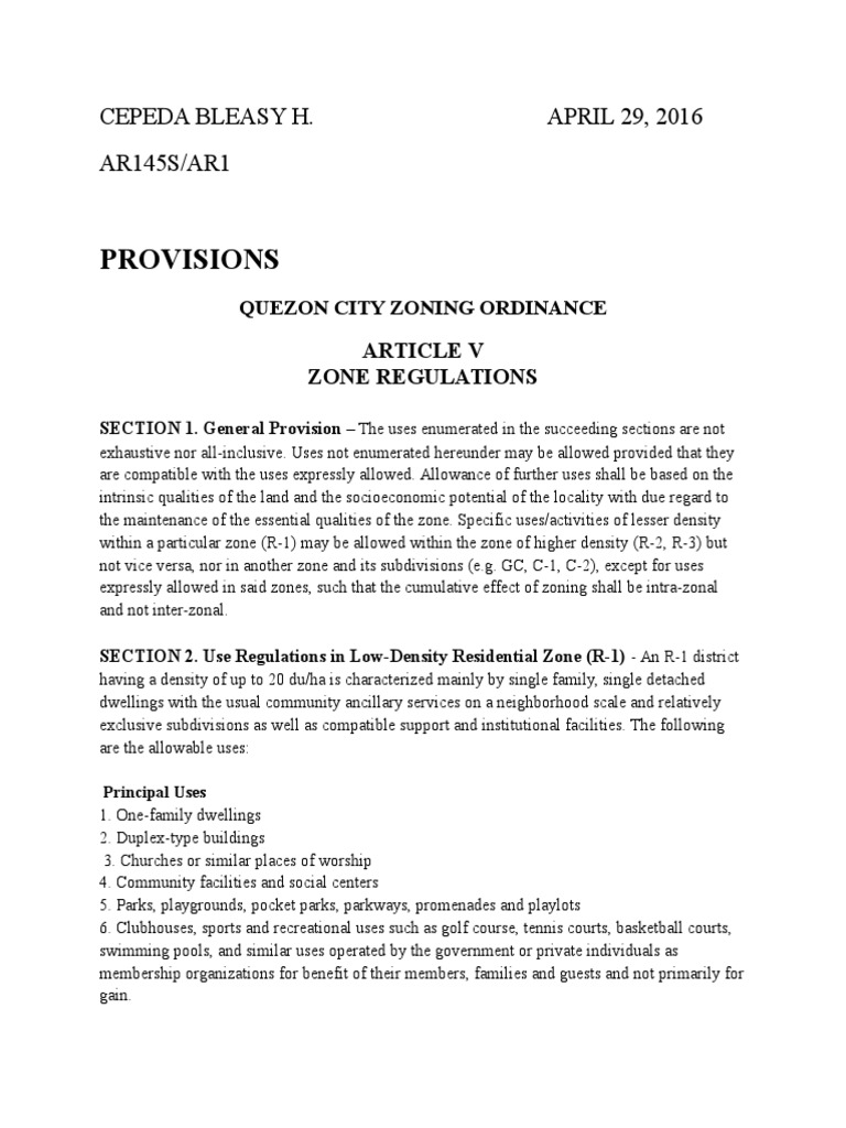 Quezon City R2 Residential Zoning Guide | PDF | Zoning | Nature