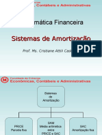 Mat Financ - Aula 9 Sistemas de Amortizacao