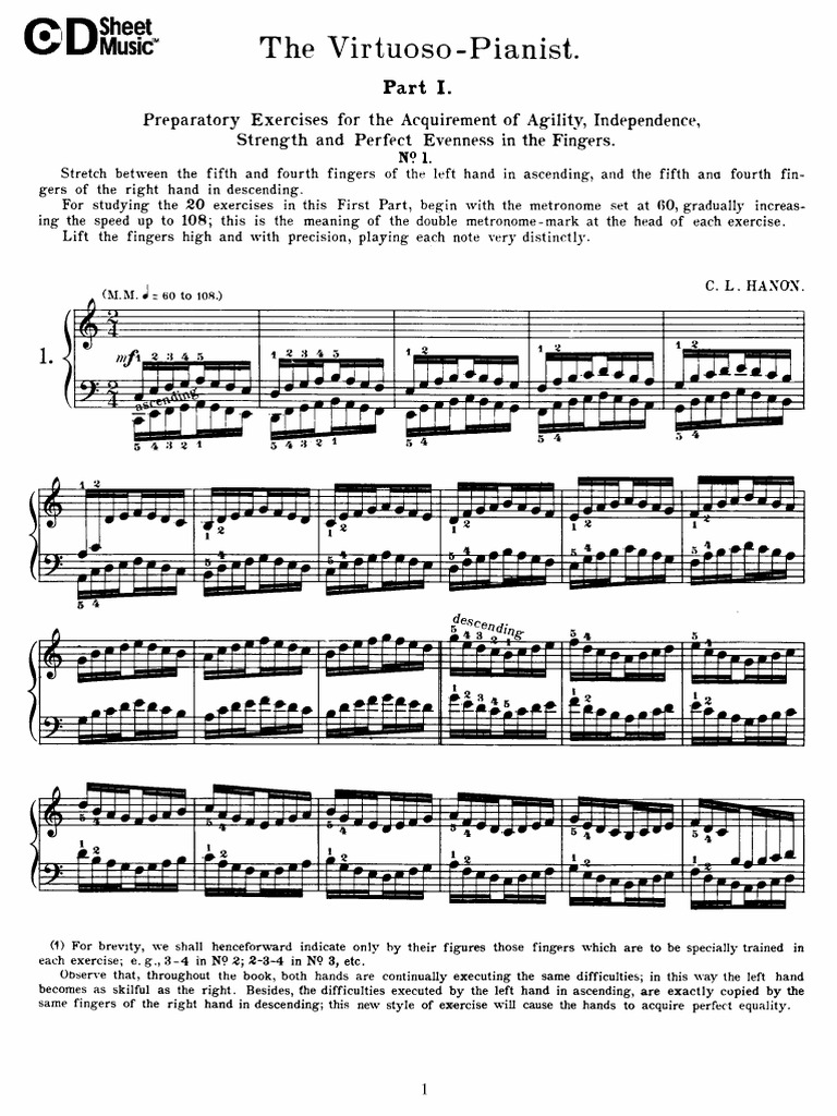 Hanon - The Virtuoso Pianist | PDF