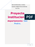 Proyecto Instituciónal de San Pedro Paraguay