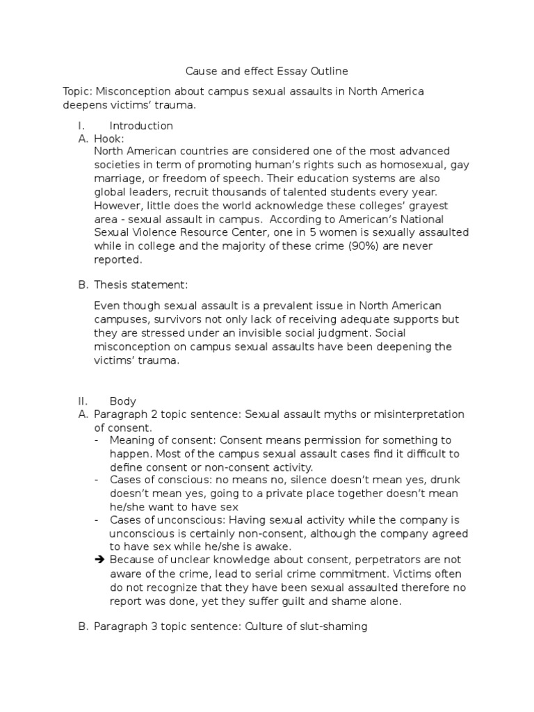 causal analysis essay outline