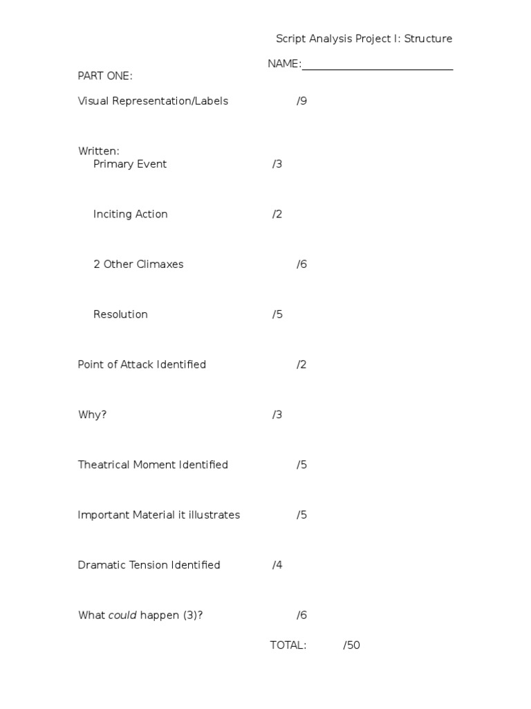 Script Analysis Project Structure Guide | PDF | Art