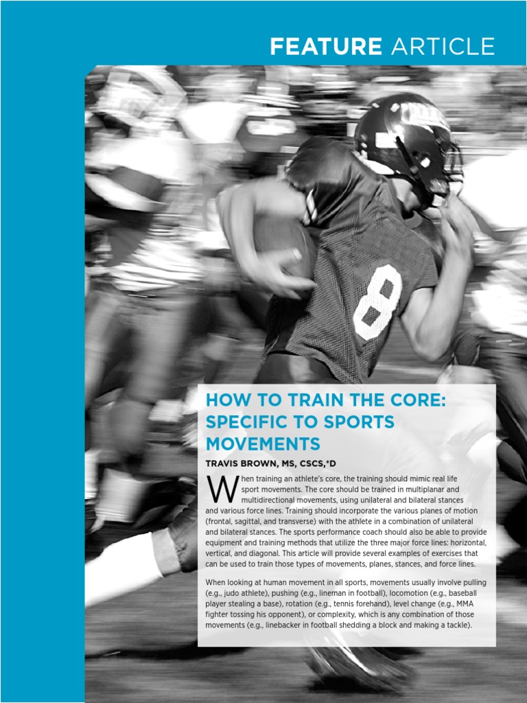 Feature Article: How To Train The Core: Specific To Sports Movements ...