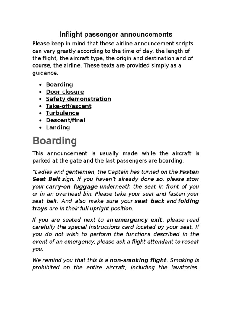 Airasia Cabin Crew Announcement