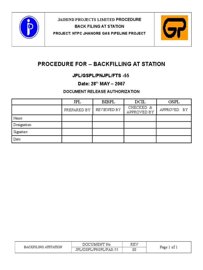 11-Backfiling at Station No | PDF | Nature