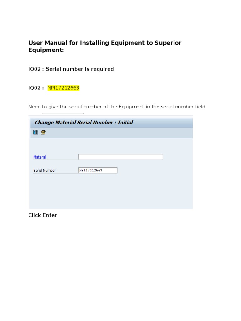 Equipment Installation Guide | PDF