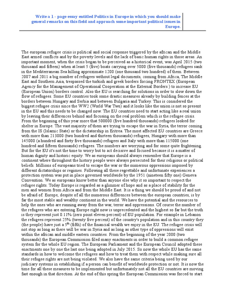 General essay on politics