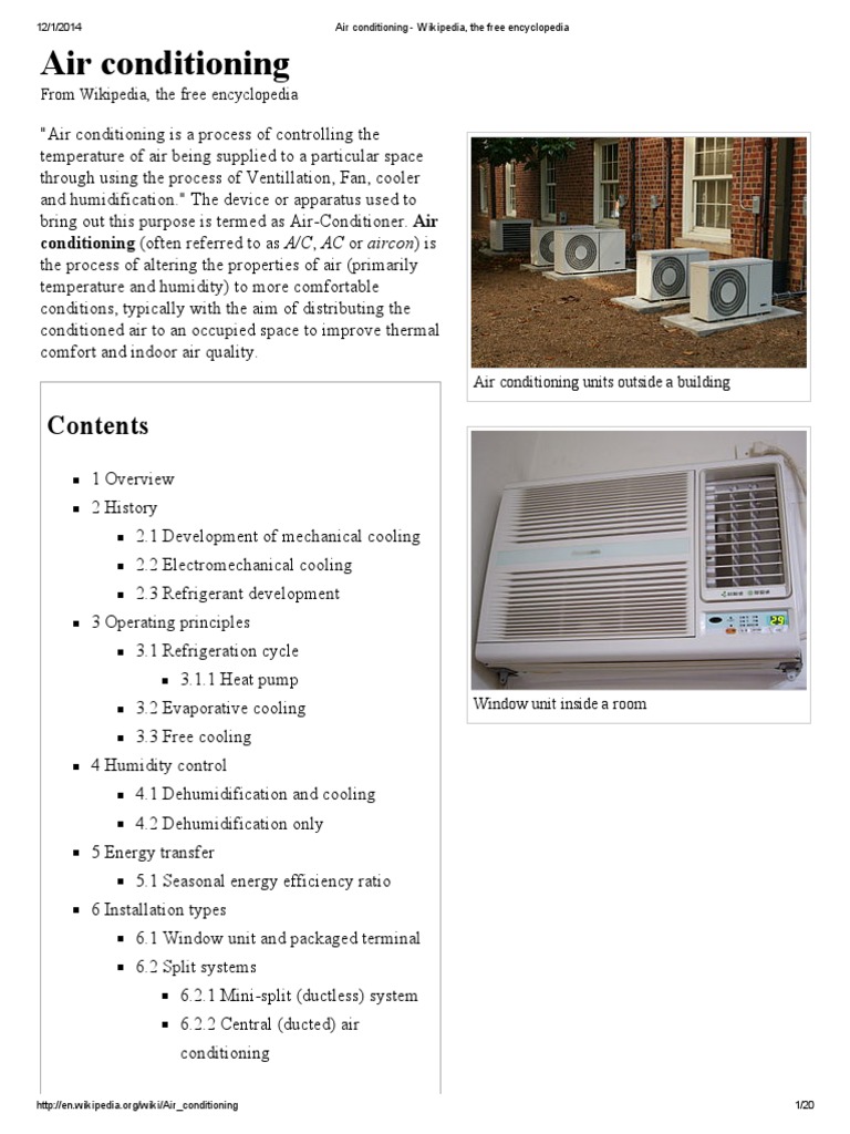 Air Conditioning Wikipedia, The Free Encyclopedia Air Conditioning