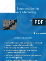 Market Segmentation in Software Services Companies - Dr. Arvind Tilak