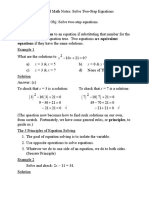 Int Notes Handout 01.01 Solve Equations 2-Step