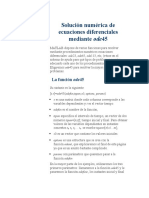 Solución Numérica de Ecuaciones Diferenciales Mediante