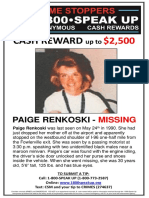 Missing Flyer For Paige Renkoski