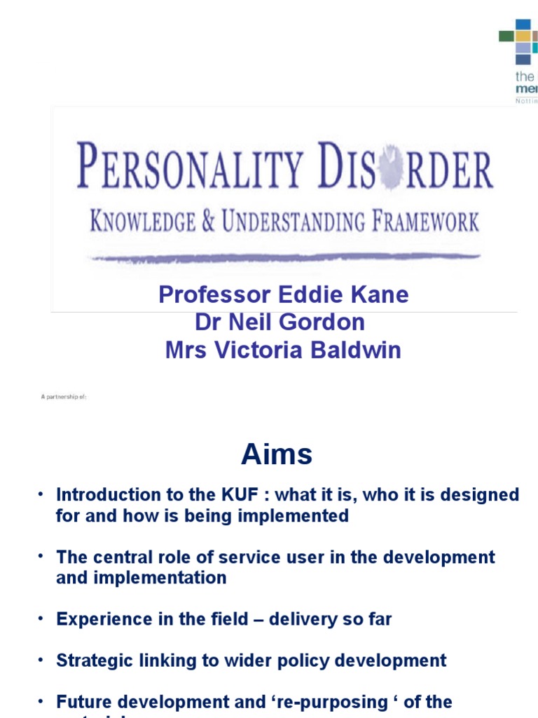 KUF Training Framework for Personality Disorder | PDF | Personality ...