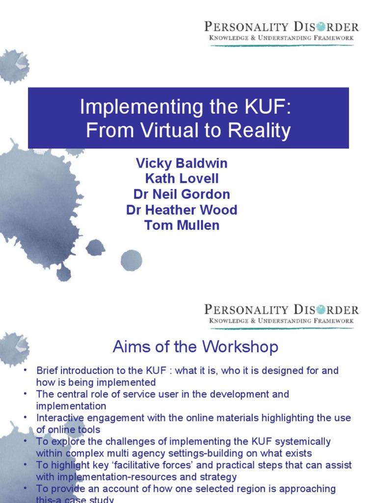 Implementing KUF Training for Personality Disorder | PDF | Educational ...