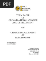 Download term paper on change management at Tata Motors by sweetipie12 SN31370502 doc pdf