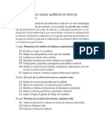 Metodologia Para La Realizacion de Auditorias de Sistemas Computacionales