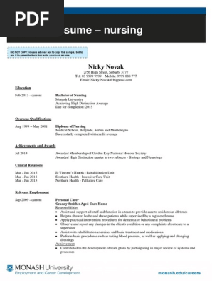 Nursing Resume