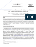 Evidence-based Psychosocial Treatments for Children and Adolescents