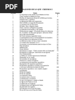 Contenido de Razones de Lo Que Creemos