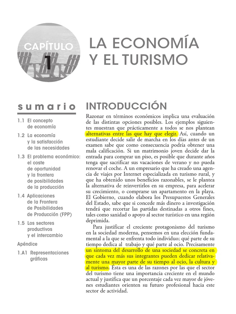 La Economía y El Turismo | PDF | Costo de oportunidad | Bienes