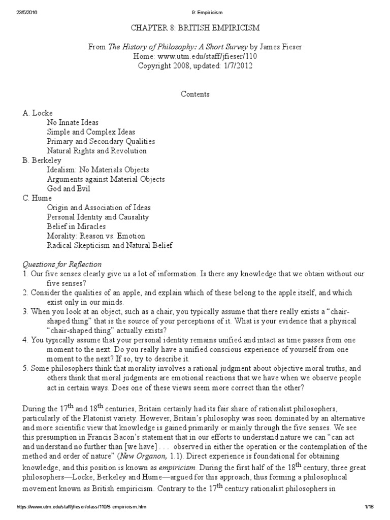 Moderate empiricism picture