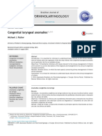 Congenital Laryngeal Anomalies