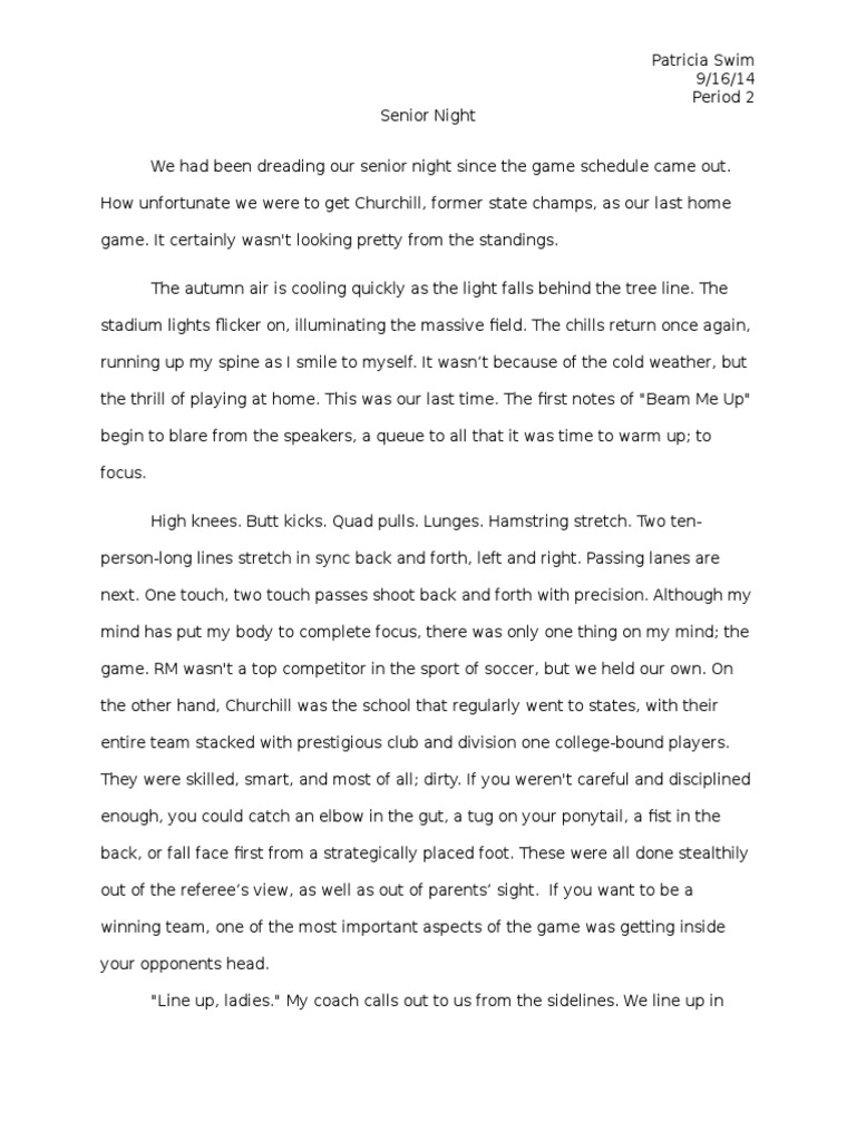 Senior Night | PDF | Sports | American Football