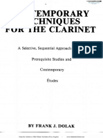 (Clarinet - Institute) Dolak, Fritz - Contemporary Techniques For The Clarinet