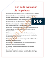 Corrección de La Evaluación de Las Palabras