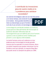 Cómo Han Contribuido Las Innovaciones Tecnológicas de Nuestro Medio en La Solució1