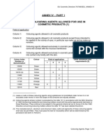 Annex 4 Colouring Agents in Cosmetic Products