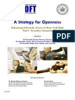 A Strategy For Openness: Enhancing E-Records Access in New York State Part I: Executive Summary