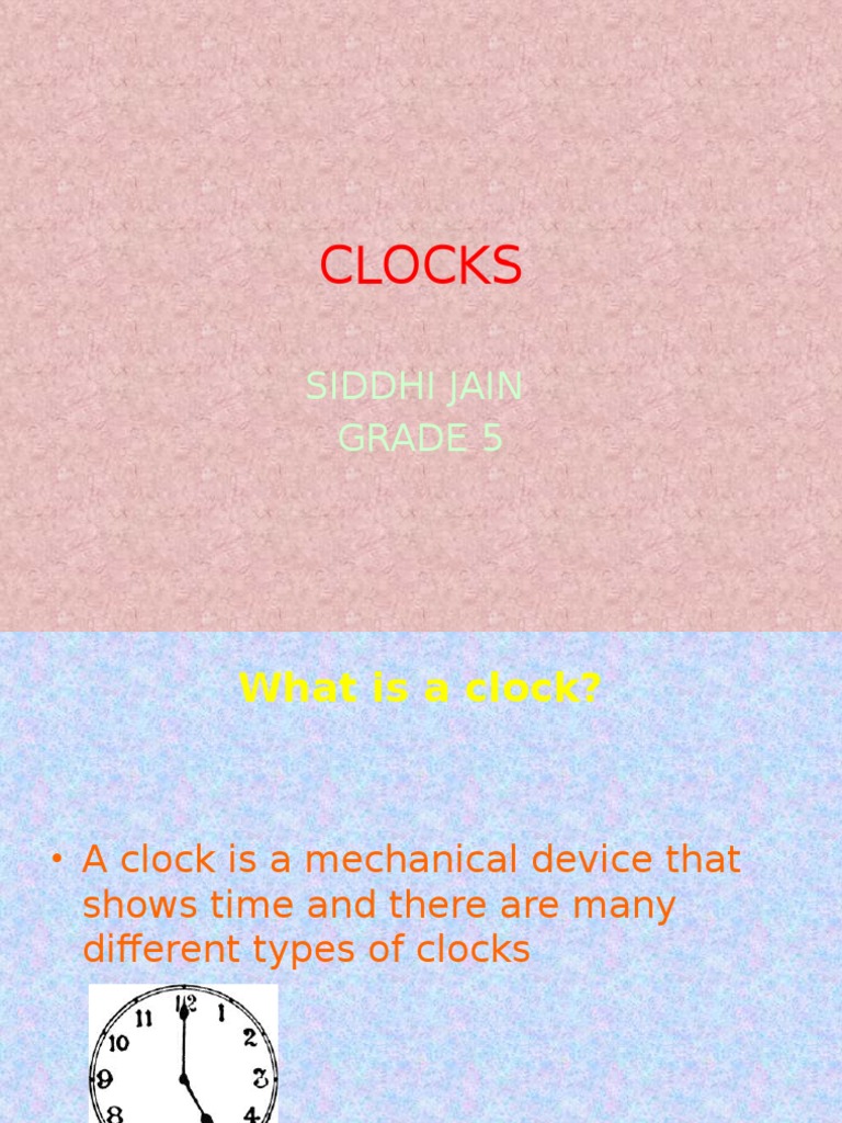 Understanding Clocks: Types and History | PDF