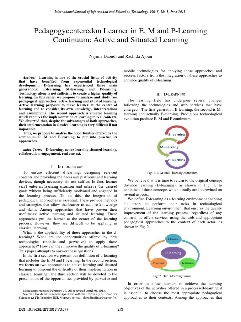 Active and Situated Learning | PDF | Educational Technology | Learning