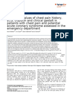 Diagnostic Values of Chest Pain History, ECG, Troponin and Clinical Gestalt in Patients With Chest Pain and Potential Acute Coronary Syndrome Assessed in The Emergency Department
