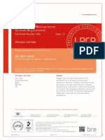 LPCB Certificate ISO9001 456 Issue 11