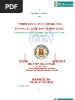 Download PROSPECTUS PROCEDURE AND FINANCIAL POSITION OF IDBI BANK by Mayank SN31376283 doc pdf