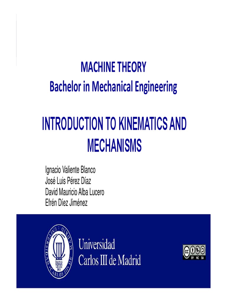 Kinematics and Mechanisms Overview | PDF | Kinematics | Physics
