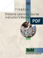 Microfinance: Distance Learning Course Instructor's Manual