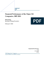 Financial Performance of The Major Oil Companies, 2007-2011: Robert Pirog