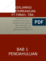 Reklamasi Pertambangan PT Timah TBK