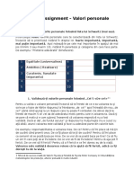 M1S2 - Sesiunea 2 - ASSIGNMENT - Identifica Si Valideaza Valorile Personale