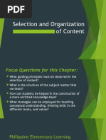 Unit III Chapter II Selection and Organization of Content