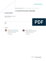 Wind loading on curved circular cylinder structures