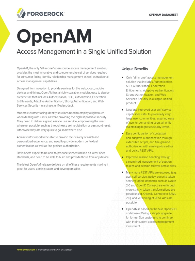 OpenAM PDF | PDF | Representational State Transfer | Application ...
